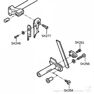 KIT DE PARAFUSOS DAS FACAS DE CORTE PARA OVERLOCK E INTERLOCK SIRUBA SÉRIES 700F / 737F / 747F / 757F