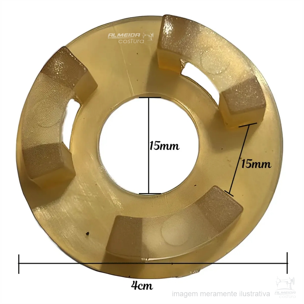 ENCOSTO DE BORRACHA MENOR DO ACOPLAMENTO PARA MOTOR DIRECT DRIVE – 40 MM - Imagem 2