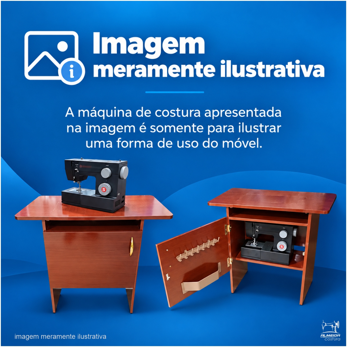 GABINETE PARA SINGER FACILITA PRO 4411 / 4423 / 4432 – MOGNO - Imagem 2