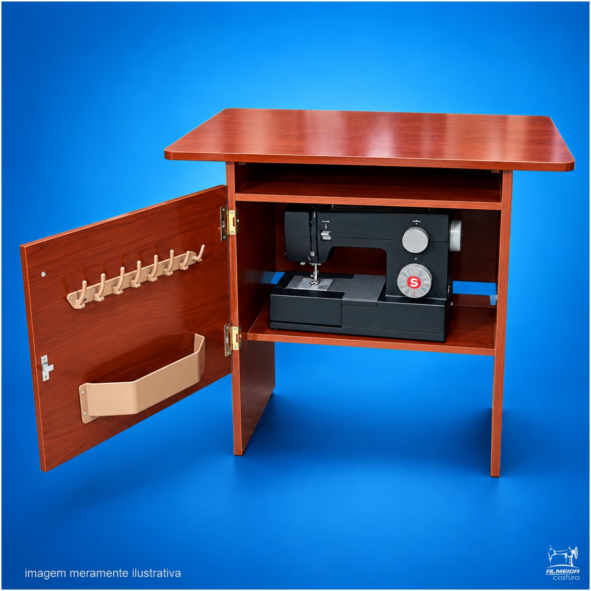 GABINETE PARA SINGER FACILITA PRO 4411 / 4423 / 4432 – MOGNO - Imagem 4