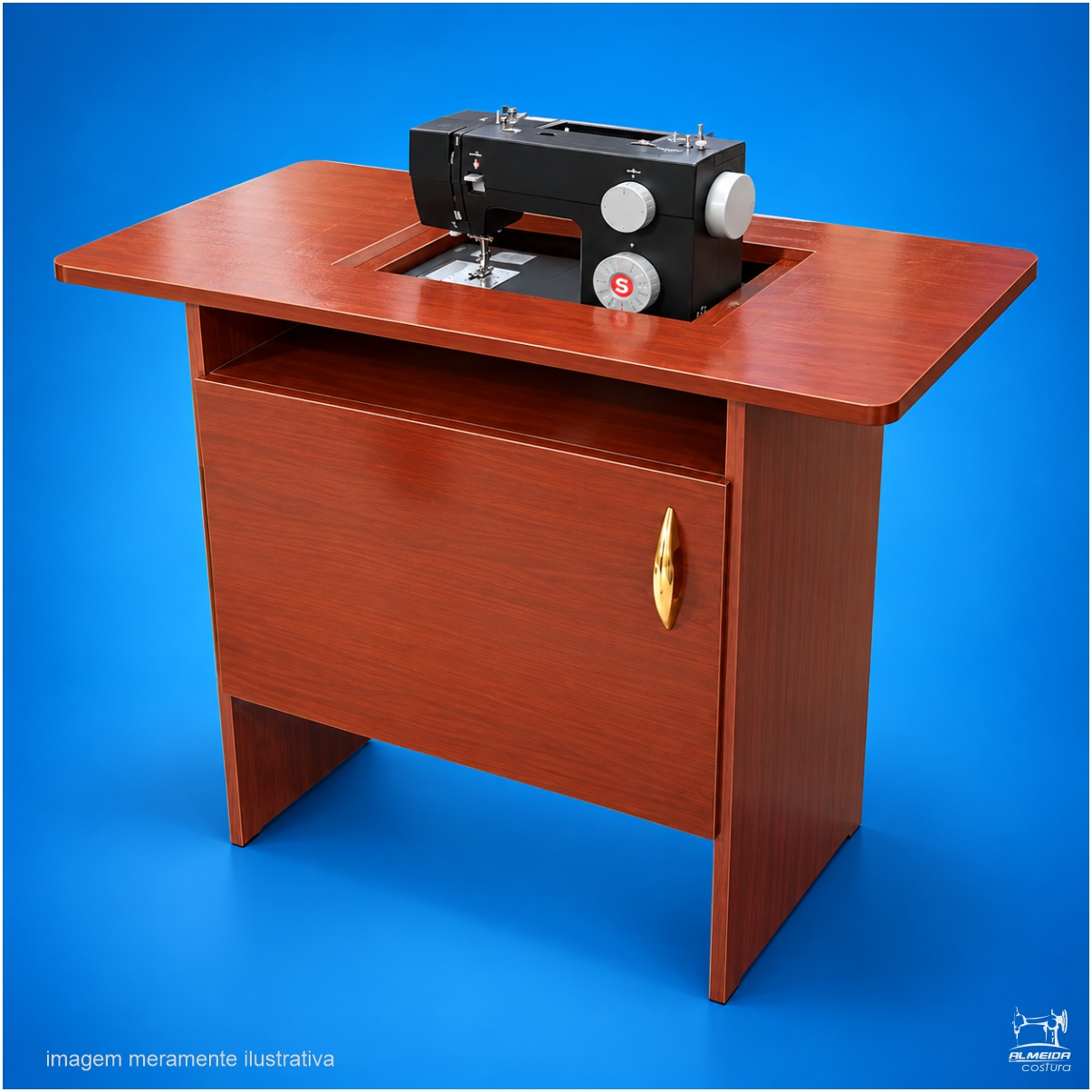 GABINETE PARA SINGER FACILITA PRO 4411 / 4423 / 4432 – MOGNO - Imagem 3