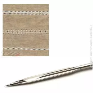 AGULHA ASA PONTO AJOUR PARA MÁQUINAS DE BORDADO E COSTURA DOMÉSTICA – 1 UNIDADE