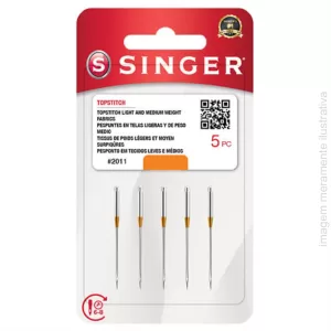 AGULHA SINGER BORDADO LINHA METALICA CT005 2011