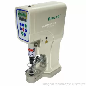 MÁQUINA DE PREGAR BOTÕES E ILHÓS INDUSTRIAL COM MOTOR DIRECT DRIVE BRACOB BC 818D 220V