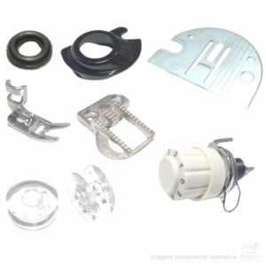 KIT 8 PEÇAS REPARO PARA MÁQUINA DE COSTURA SINGER FACILITA 242, 247 E 248