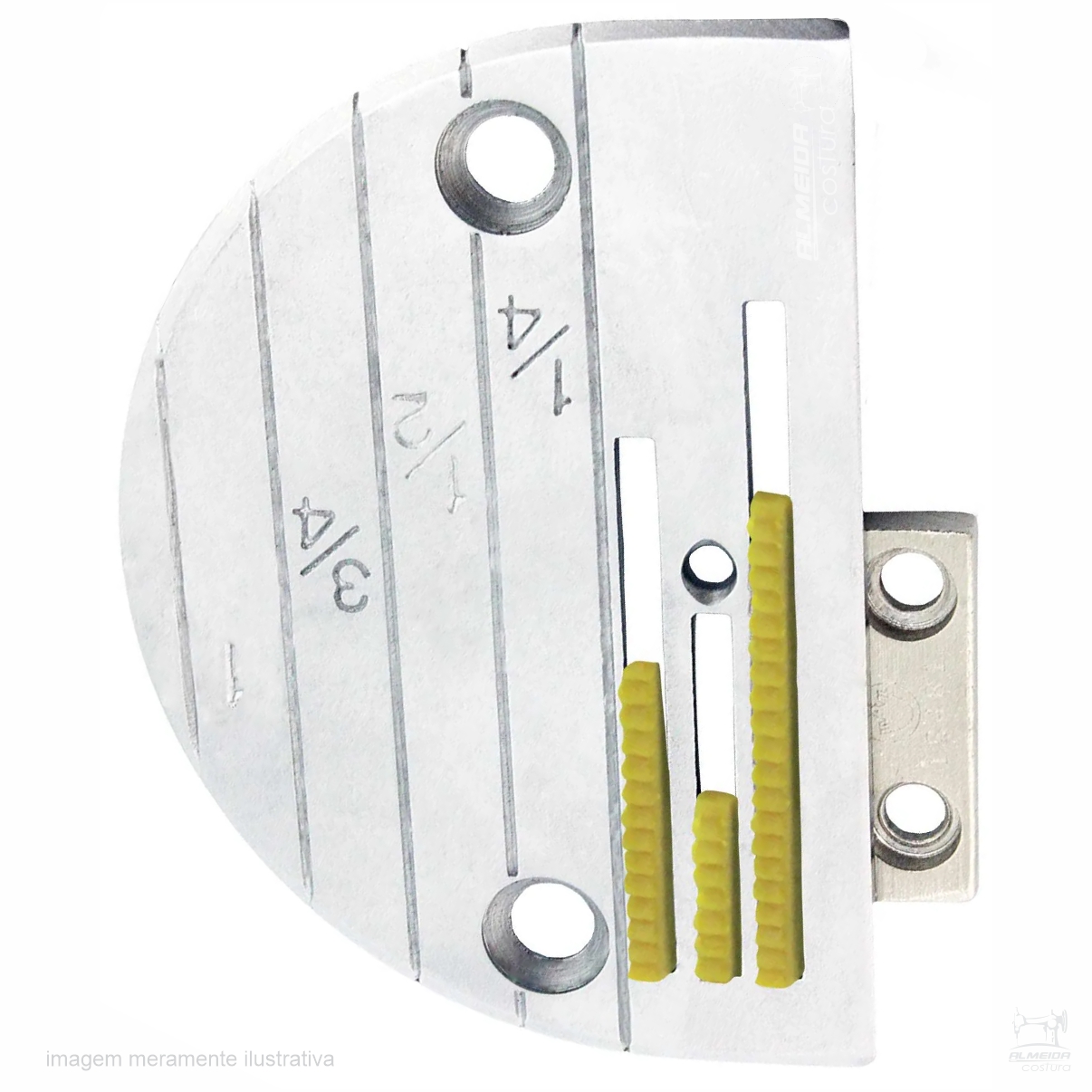 KIT CHAPA + DENTE TEFLON 12481TR 3 CARREIRAS PARA RETA INDUSTRIAL - Imagem 2