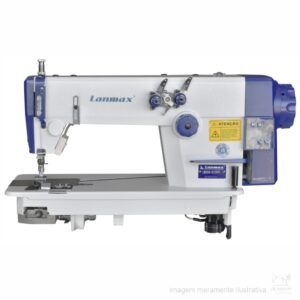 MÁQUINA DE COSTURA INDUSTRIAL RETA SUADOR 2 AGULHAS DIRECT DRIVE LANMAX LM-0058D - 220V