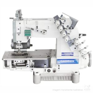 MÁQUINA ELASTIQUEIRA INDUSTRIAL LM-088-04D 3/8" PONTO CORRENTE BASE CILÍNDRICA DIRECT DRIVE 550W - LANMAX