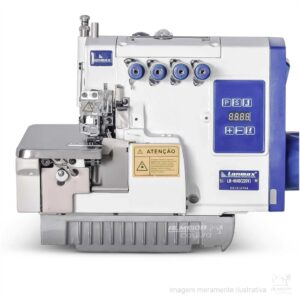 MÁQUINA DE COSTURA OVERLOCK PONTO CADEIA INDUSTRIAL DIRECT DRIVE – 02 AGULHAS COM PARADA DE AGULHA LM-664D - LANMAX
