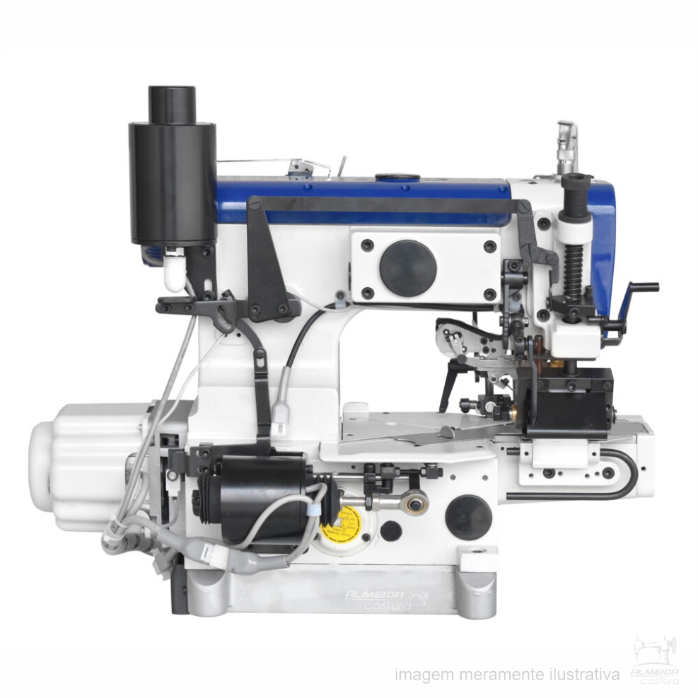 MÁQUINA DE COSTURA GALONEIRA CILÍNDRICA 3 AGULHAS 5 FIOS COM CATRACA REFILADOR E SUGADOR LANMAX LM-7500D-33/PUT/RPG 220V - Imagem 2