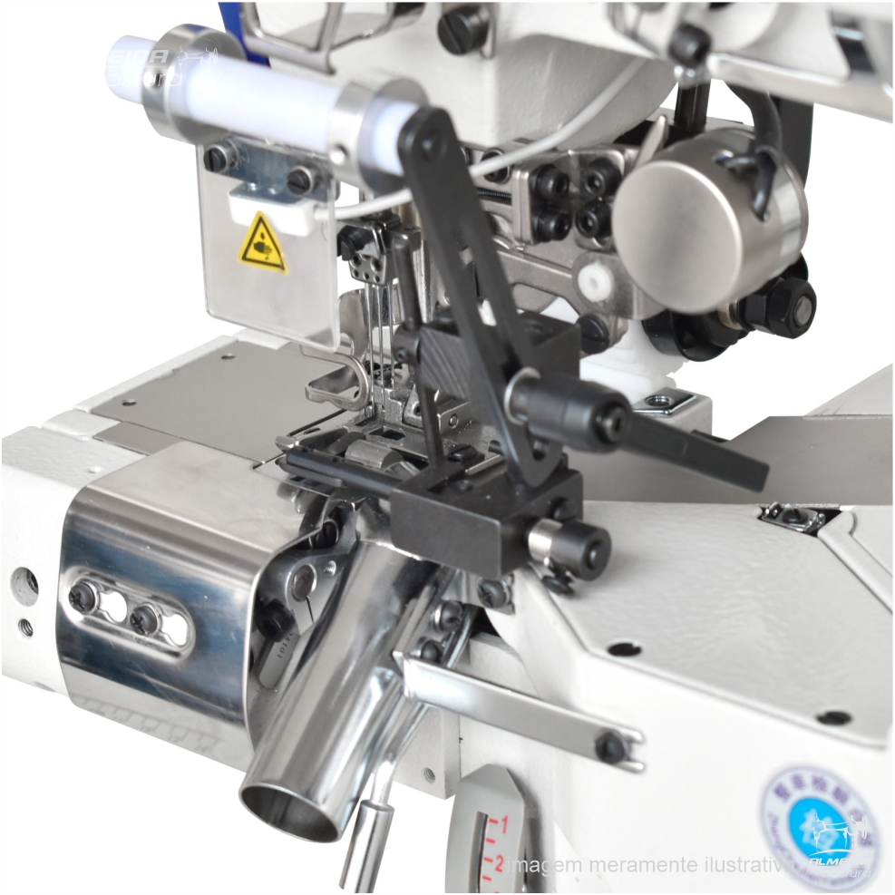 MÁQUINA DE COSTURA GALONEIRA CILÍNDRICA 3 AGULHAS 5 FIOS COM CATRACA REFILADOR E SUGADOR LANMAX LM-7500D-33/PUT/RPG 220V - Imagem 4