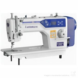 MÁQUINA DE COSTURA INDUSTRIAL RETA 01 AGULHA DIRECT DRIVE COM CORTE DE LINHA LM-9982D - LANMAX