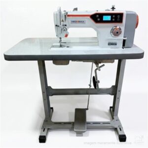 MÁQUINA DE COSTURA RETA INDUSTRIAL DIRECT DRIVE MEGAMAK MK-D1 COM MESA COMPACTA 220V