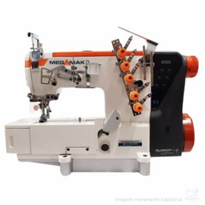 MÁQUINA DE COSTURA GALONEIRA INDUSTRIAL DIRECT DRIVE COM PARADA DE AGULHA MEGAMAK MK-V1-CB-D – 220V