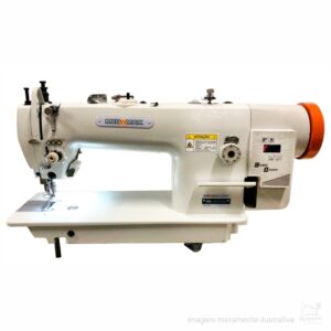 MÁQUINA RETA INDUSTRIAL TRANSPORTE TRIPLO DIRECT DRIVE PARA COURO E LONA MEGAMAK MK0830DD 220V