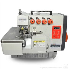 MÁQUINA PONTO CADEIA INDUSTRIAL 2 AGULHAS 2 LOOPERS DIRECT DRIVE MEGAMAK MK704DD 220V