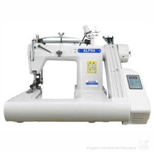 MÁQUINA DE COSTURA INDUSTRIAL FECHADEIRA DE BRAÇO 3 AGULHAS DIRECT DRIVE COM CATRACA DENTADA DE FERRO – T928D-2PL